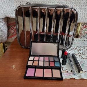 New Lancome make-up and silver case.